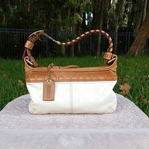 Coach Tan & Cream Satchel